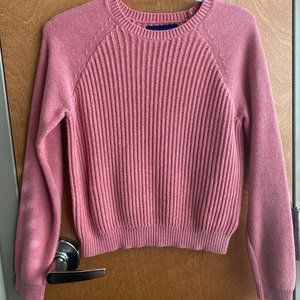 Aeropostale Pink Sweater Crew Neck Pullover Knit (Small)